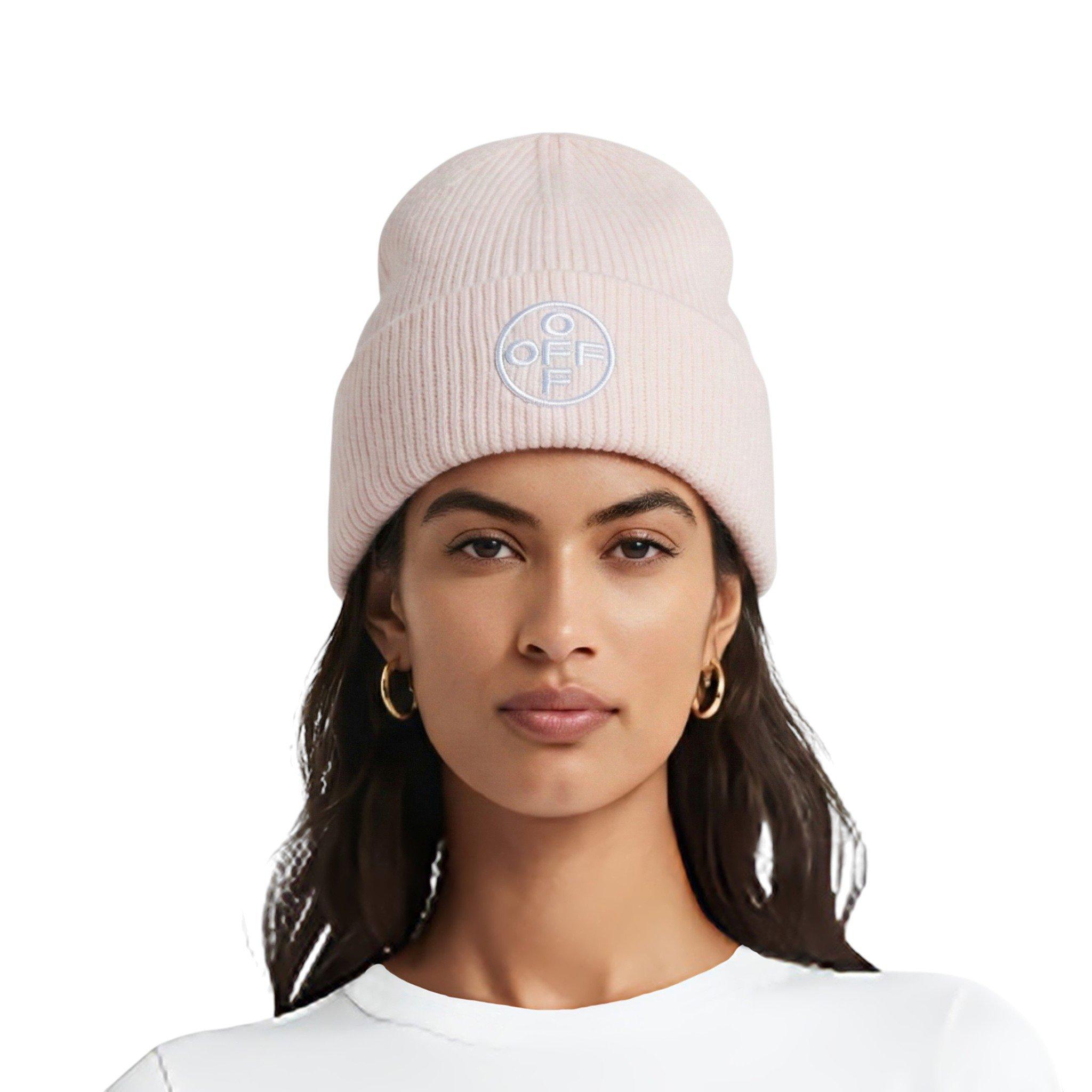 L/AB c/o Off-White Off Embroidered Cuff Beanie - Pink - PINK